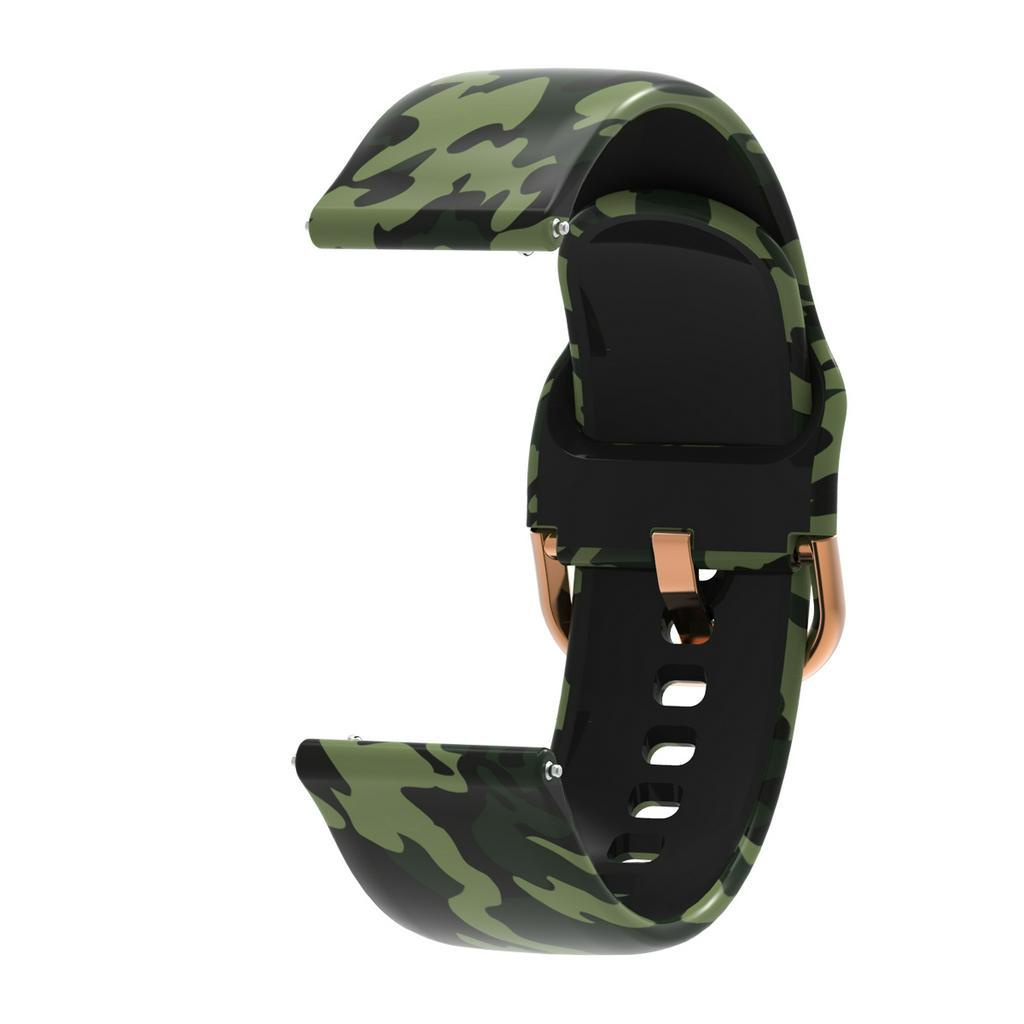 Dây Đeo Silicon Họa Tiết Rằn Ri Cho Đồng Hồ Thông Minh Samsung Galaxy Watch Active 2 / Watch3 41mm / Watch 42mm / Gear sport S4