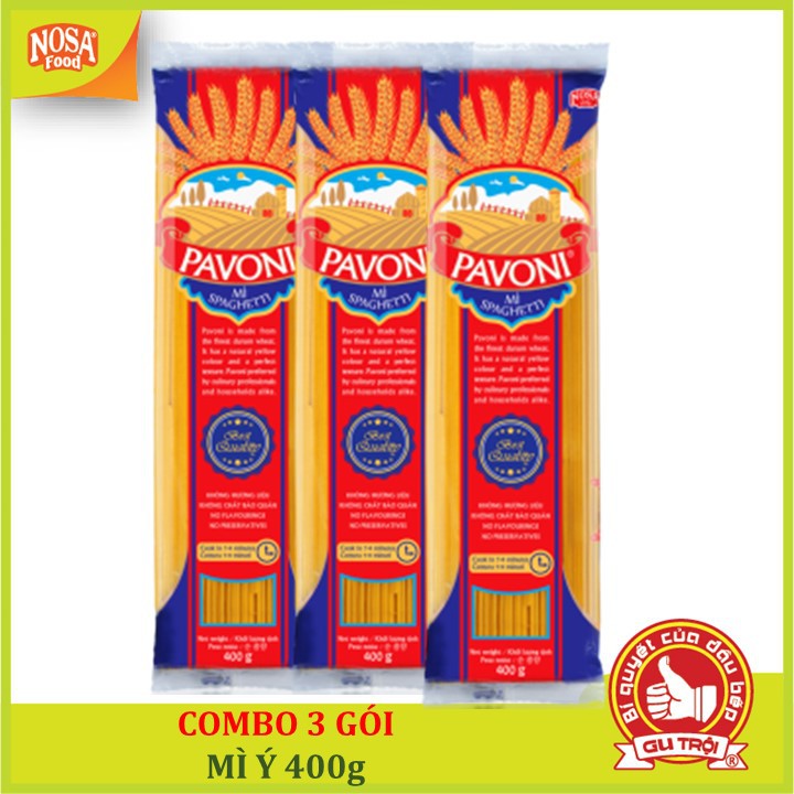 Combo Tiết kiệm: 3 gói Mì Ý Pavoni 400gr | BigBuy360 - bigbuy360.vn