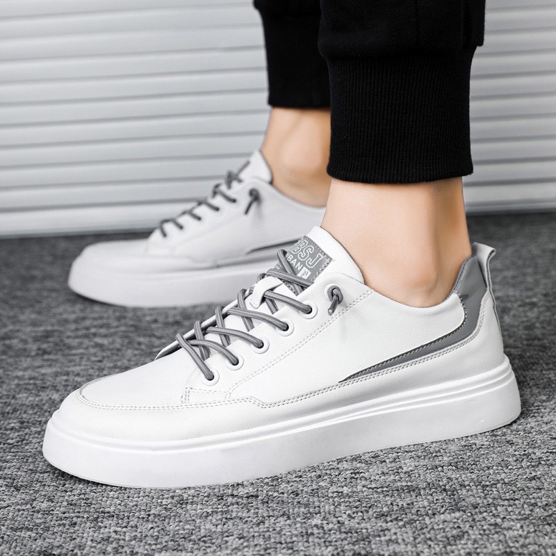 Giày Nam Sneaker Thể Thao Ginzban Dây Xám thời trang mới