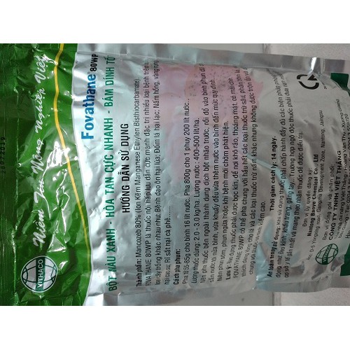Thuốc trừ bệnh Mancozeb xanh  fovathane 80WP 1kg