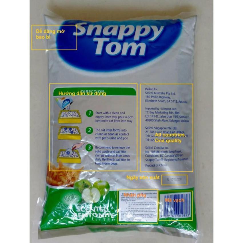 Cát vệ sinh cho mèo Snappy Tom túi 5 lít