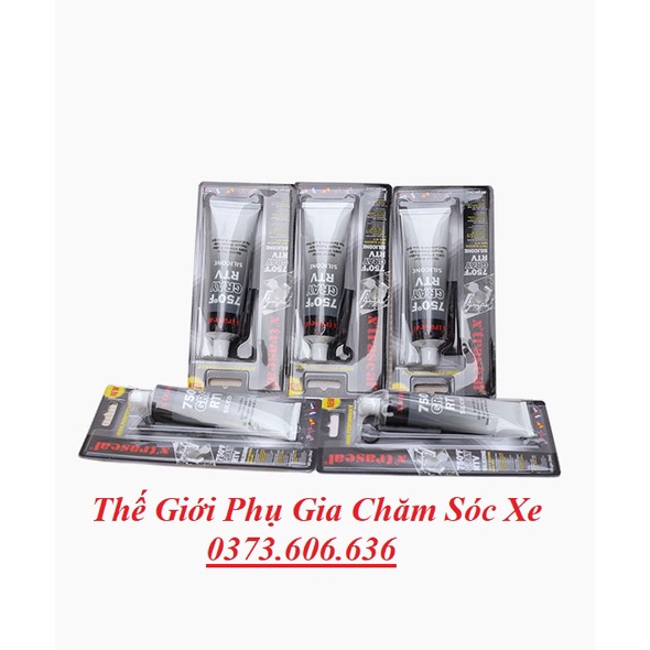 Keo chịu nhiệt, keo thế ron, keo tạo gioăng X'traseal 750F Gray RTV Silicone 85gr chính hãng