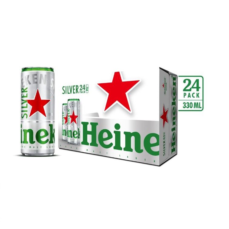 Thùng Bia Heineken Silver 24 Lon Cao 330ml