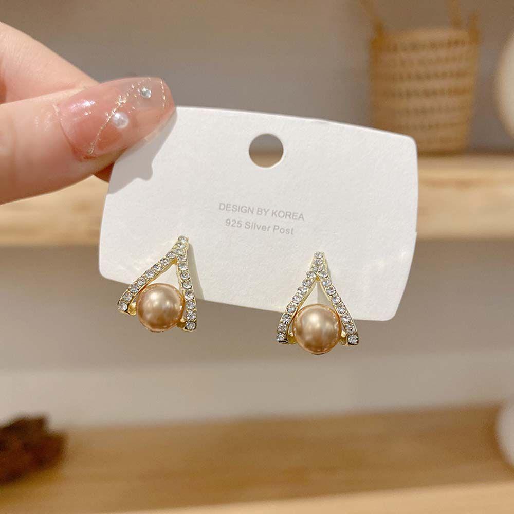 JARRED Bông Tai Tam Giác Đính Đá Thời Trang Nữ Tính