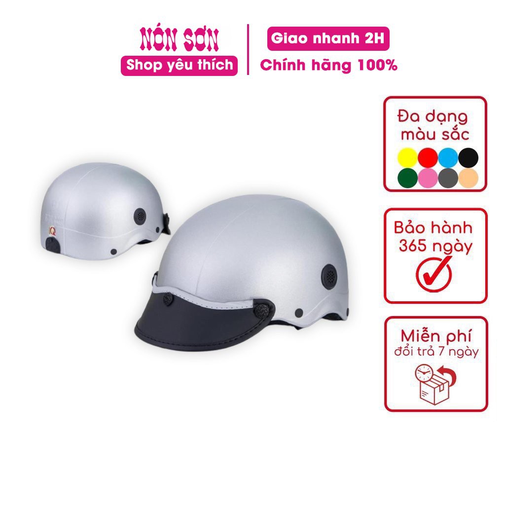 Mũ Nón Sơn bảo hiểm hàng chuẩn chính hãng dáng nửa đầu chất liệu nhựa ABS cao cấp