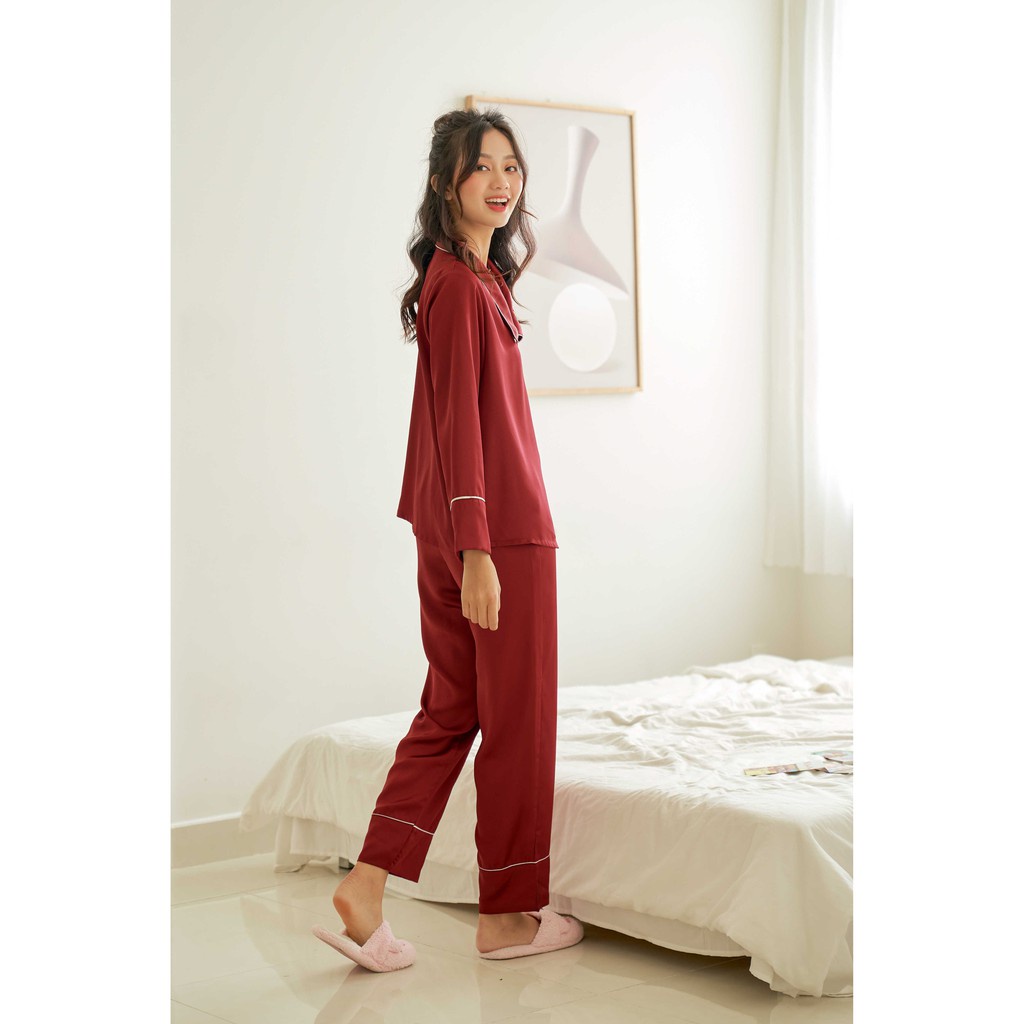 Bộ pijama Lụa cao cấp VIBES Emma Long Sleeve Py Set