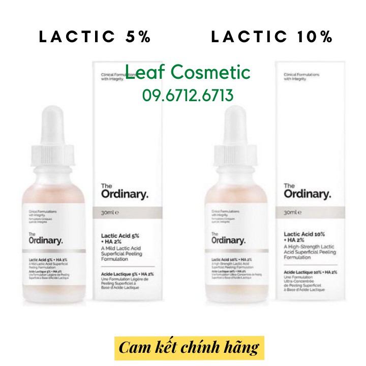 Tẩy da chết hoá học Lactic Acid + HA - The Ordinary