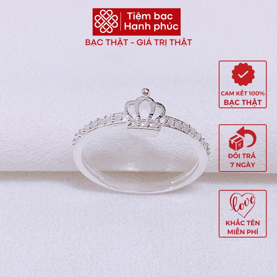 Nhẫn Bạc Nữ, Bạc Thật ss925 Đính Đá, Cam Kết Sáng Đẹp Không Xỉn Màu - Mã TSJ10