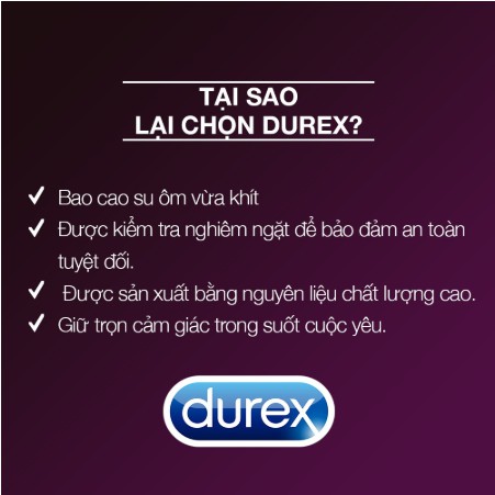 Bao cao su Durex Performa 3 bao (chỉ được mua 1)