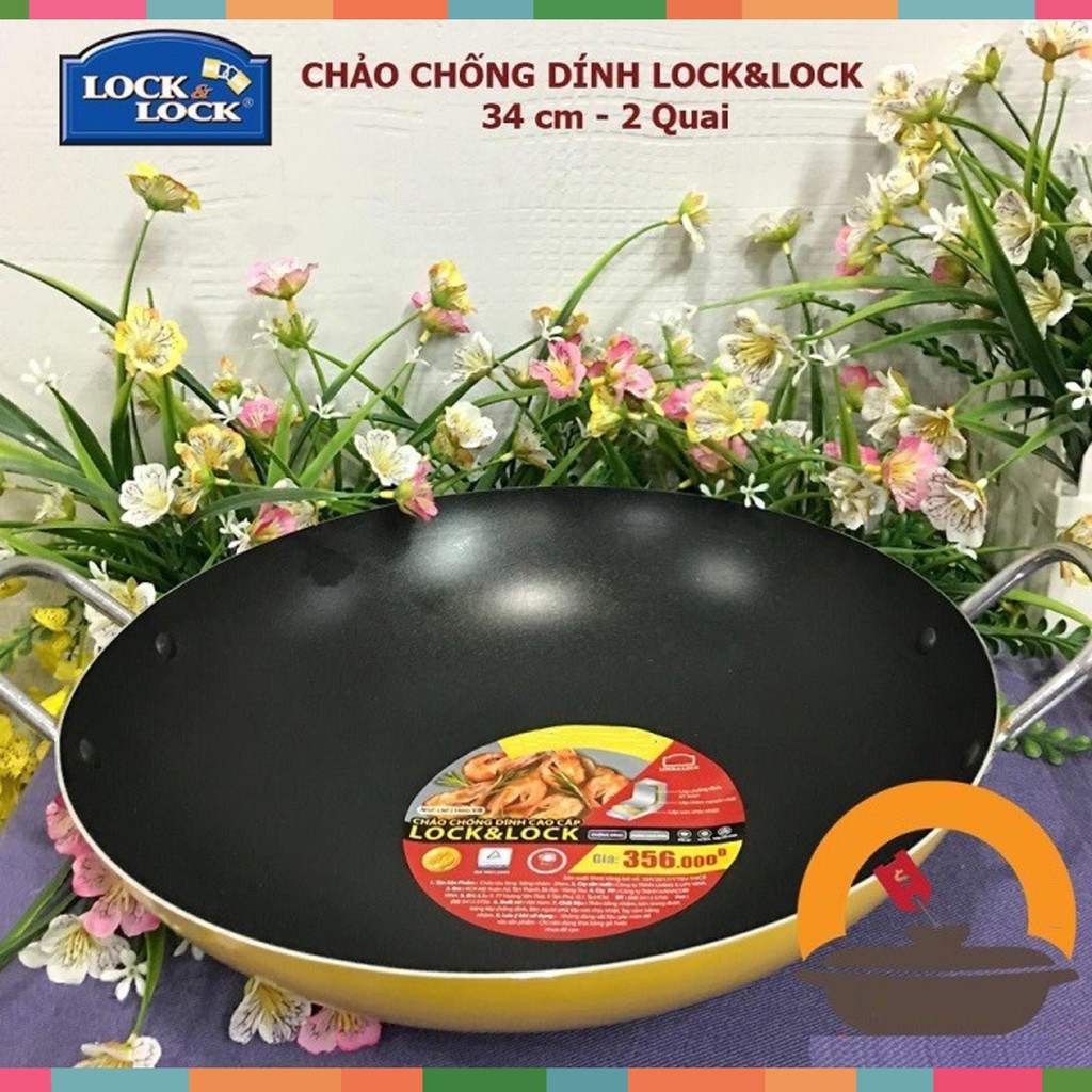 Chảo lòng sâu lock&lock 34cm - chảo lòng sâu lock&lock