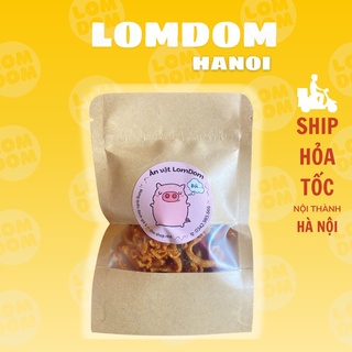 Khô gà lá chanh xé cay 60g túi zip LomDom food đồ ăn vặt Hà Nội