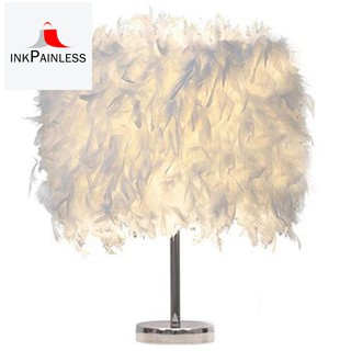 Đèn ngủ kim loại kiểu dáng lông vũ thời trang sang trọng