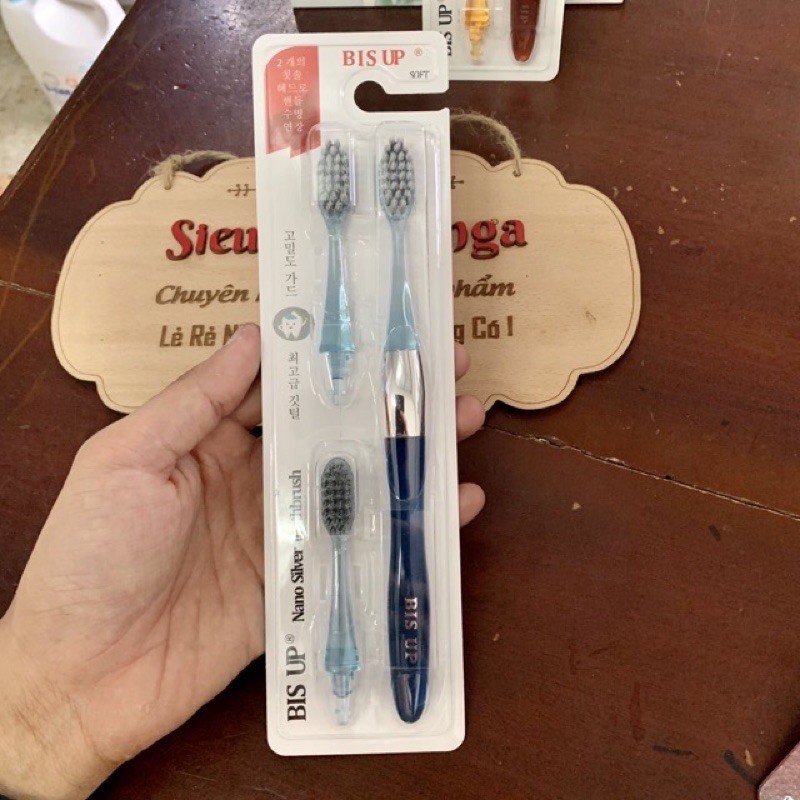 Bàn Chải Bis Up Nano 1 Cán 3 Đầu Thay Hàng Chính Hãng .
