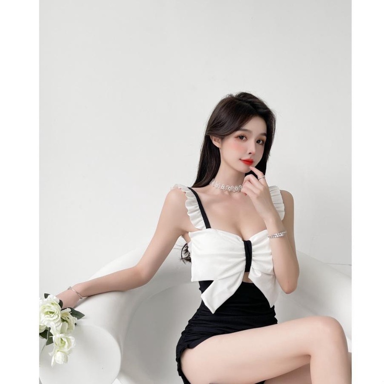 Bộ Đồ Bơi Một Mảnh Họa Tiết Sọc Caro Phong Cách Hàn Quốc Thời Trang Mùa Xuân 2022 Dành Cho Nữ