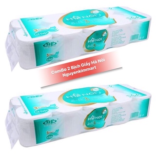 Combo 2 bịch giấy vệ sinh hà nội một bịch 10 cuộn không lõi