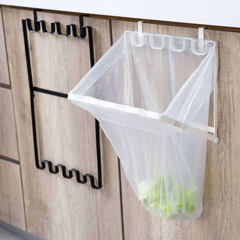 Giá treo túi nilong đựng rác gắn cửa tủ bếp xếp gọn thông minh