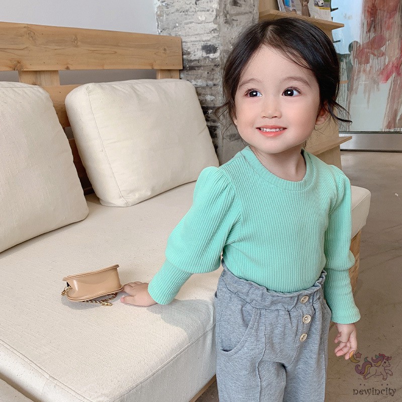 Áo cotton dài tay thời trang Hàn Quốc cho bé gái