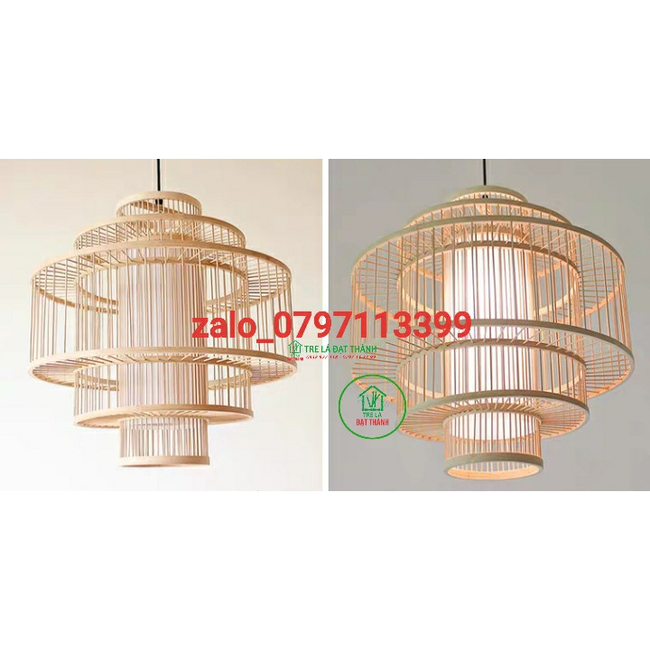 Đèn mây tre đan, lồng đèn trang trí nhà hàng cao cấp đèn trụ tăm tre
