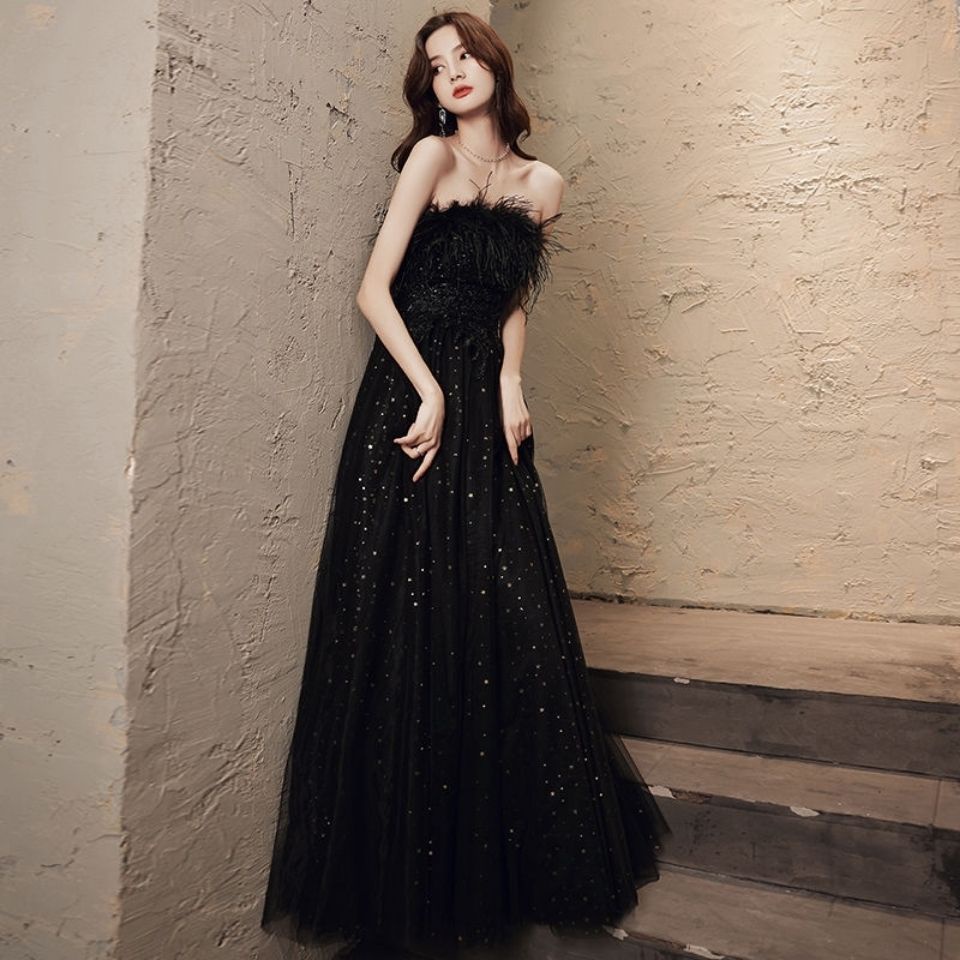 Đầm Dạ Hội Màu Đen Phong Cách Mới 2022 Cho Nữ