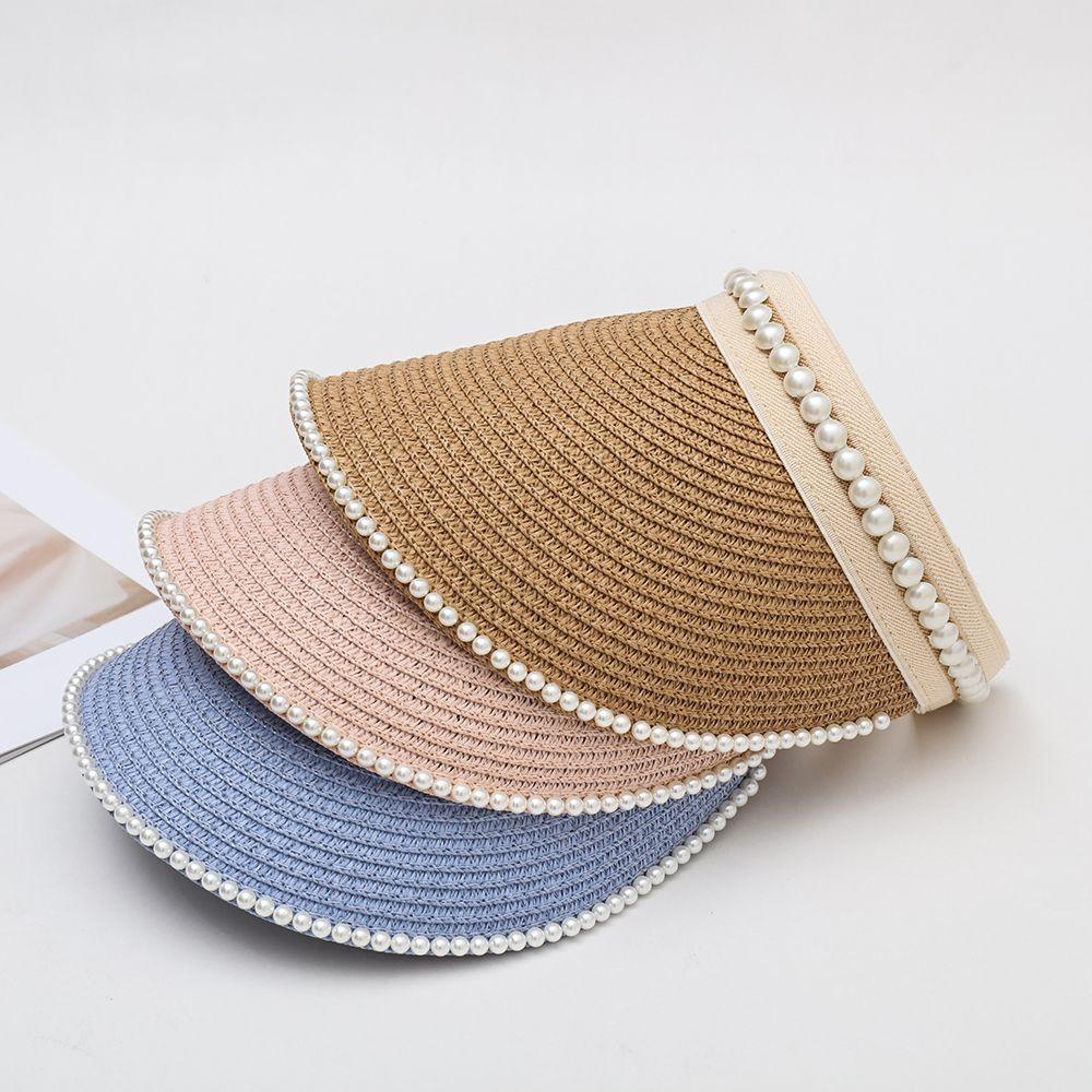 Mũ Cói Rộng Vành Hở Chóp Thời Trang Đi Biển Xinh Xắn