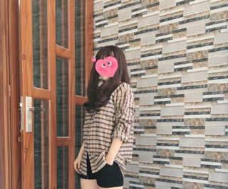 Áo sơ mi oversize caro
