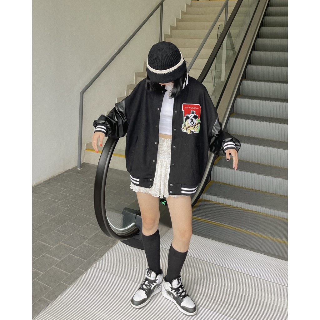 ÁO KHOÁC VARSITY PHỐI DA BY REE,