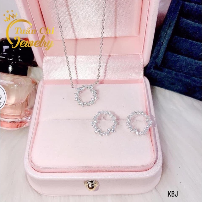 Set Bạc Đẹp ❤️SIÊU HOT❤️ Dây Chuyền Nữ- Bông Tai Nữ Bạc Cao Cấp
