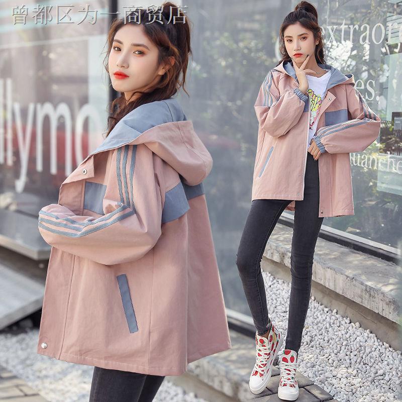 Áo Khoác Có Nón Dáng Rộng Thời Trang Mùa Xuân Phong Cách Hàn Quốc Cho Nữ