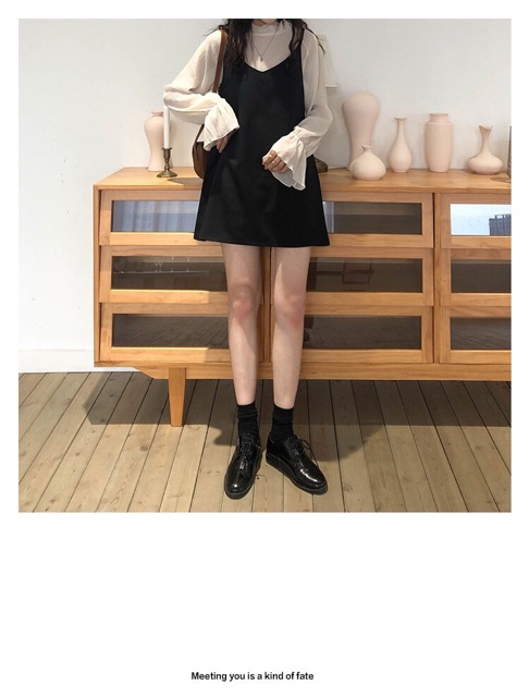 [Có sẵn +ảnh thật] Set váy yếm + sơmi Hàn Quốc thanh lịch 2021 | BigBuy360 - bigbuy360.vn