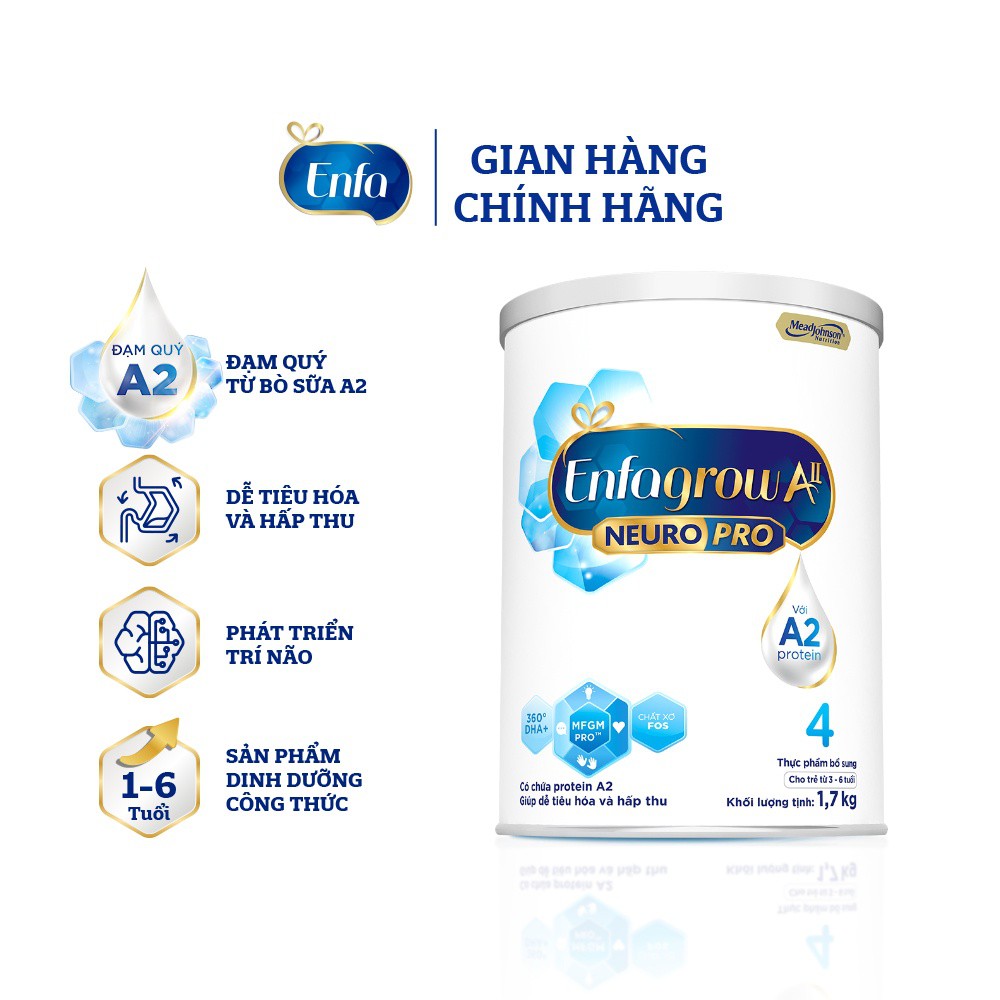 Sữa bột Enfagrow A2 Neuro Pro 4  - 1.7 kg