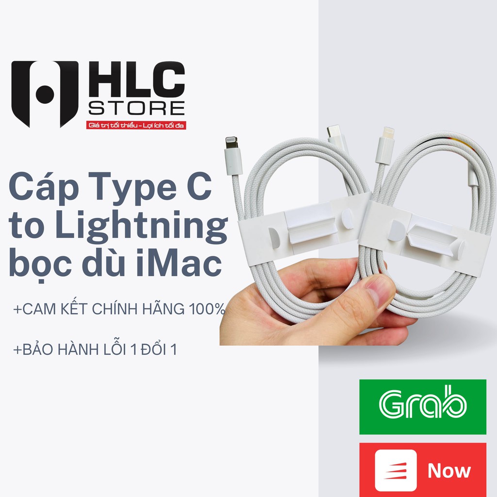 Cáp Dù Type C to cáp sạc hãng táo Bóc Máy 2021 -