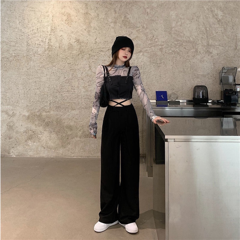 Áo Thun Lưới Tay Dài Xuyên Thấu Thời Trang Dành Cho Nữ