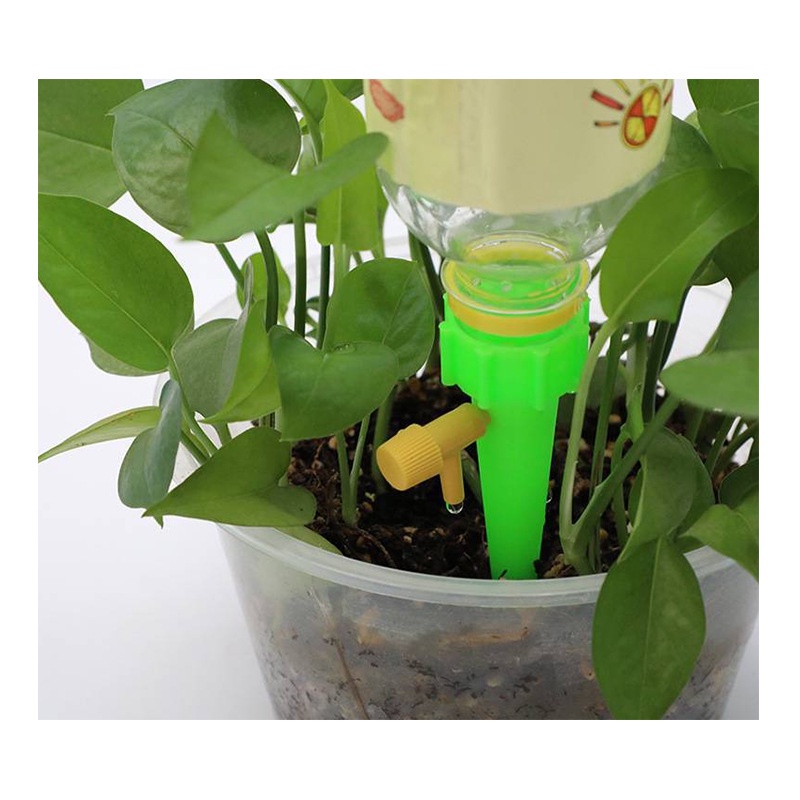 Bộ 10 vòi tưới cây nhỏ giọt tự động có van điều chỉnh tùy ý -Thiết bị nhỏ giọt gắn chai nước tiện lợi VS STORE