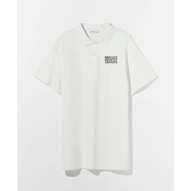 TH-VÁY POLO CỔ BẺ XANH TRẮNG CHO NỮ