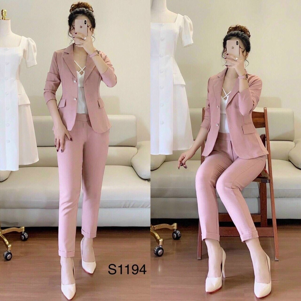 [FreeShip] Set áo khoác vest quần dài form đẹp ( 3 món ), phong cách Hàn Quốc, chất lụa nhẹ cao cấp không nhăn 2022 | BigBuy360 - bigbuy360.vn