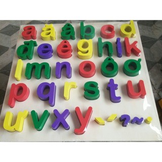 Đồ Chơi Giáo Dục - Bảng Chữ Cái Tiếng Việt Nổi Bằng Gỗ Có Dấu