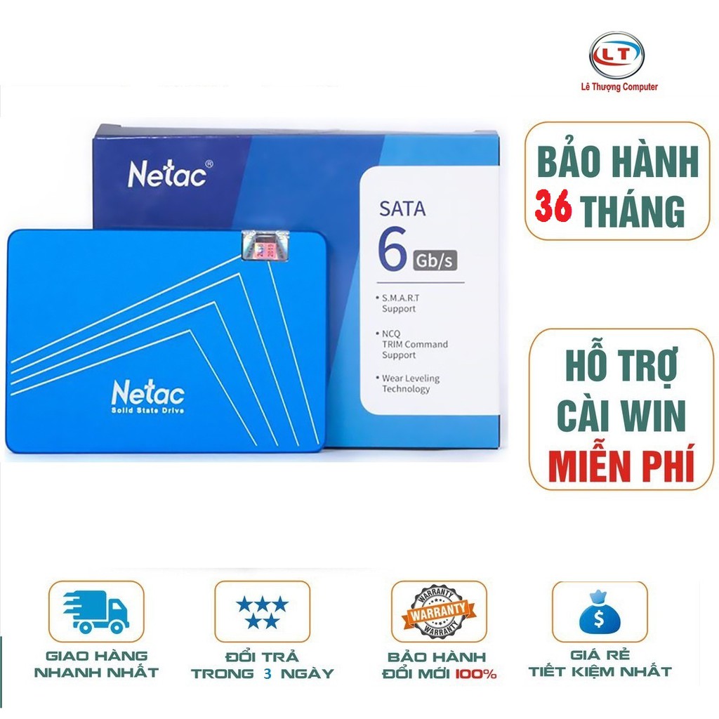 Ổ Cứng SSD Netac 120GB SATA 2.5inch Bảo Hành 36 t Lỗi 1 Đổi 1