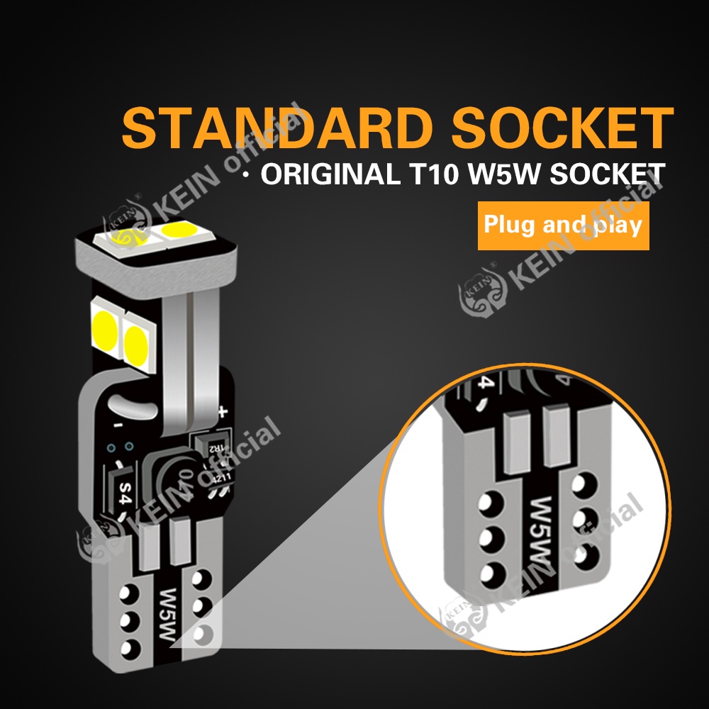 Bóng Đèn Led T10 W5W Thay Thế Chuyên Dụng Cho Xe Hơi/Xe Máy