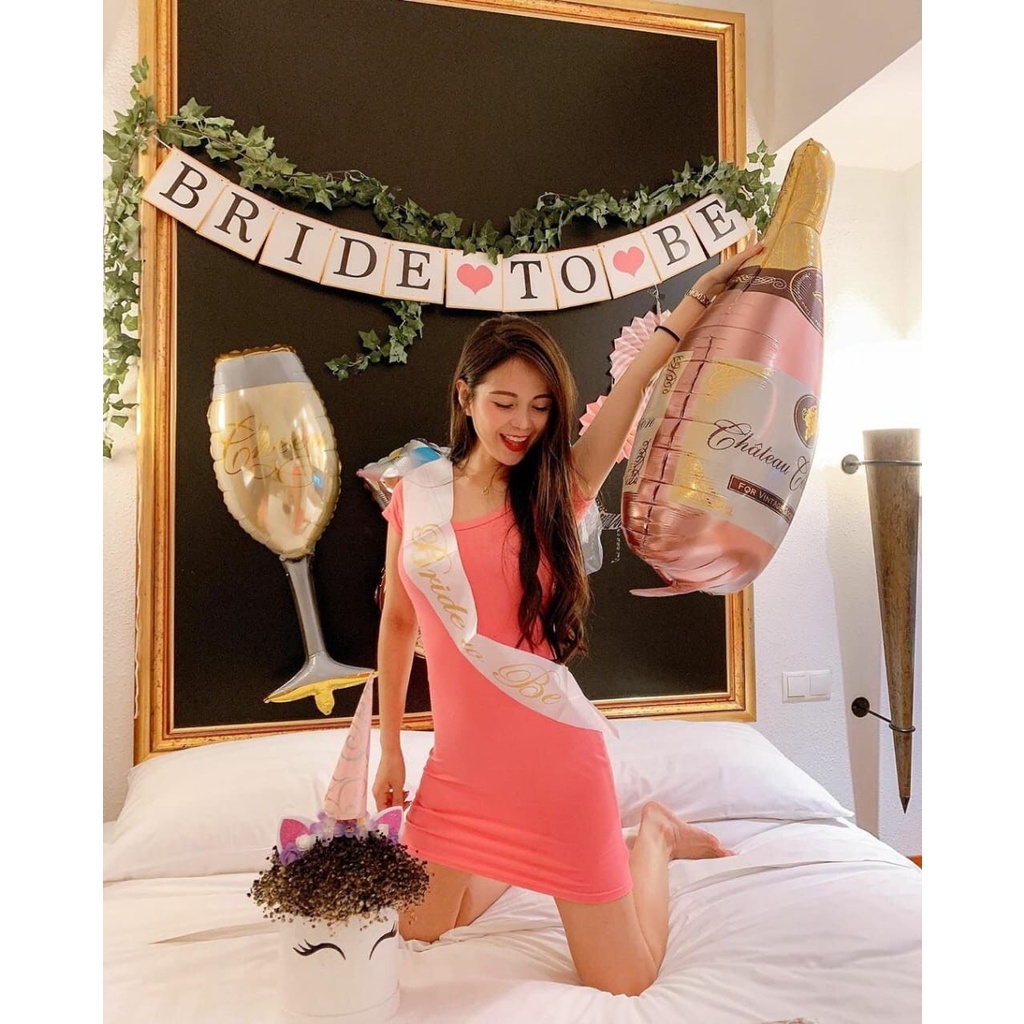 Bộ bong bóng trang trí tiệc chia tay độc thân màu vàng ctdt27