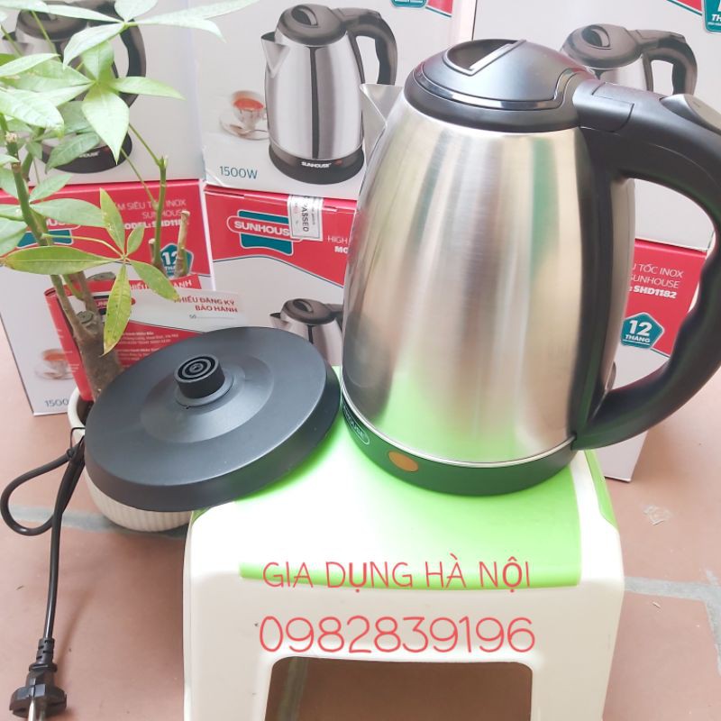 Ấm siêu tốc thủy tinh Lebenlang 2819, Sunhouse SHD1182💖 Ấm điện Happy time HTD1081 Có ảnh thật
