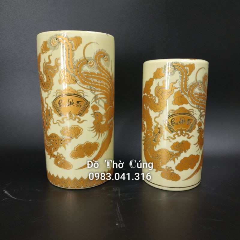 Ống cắm hương màu vàng kim