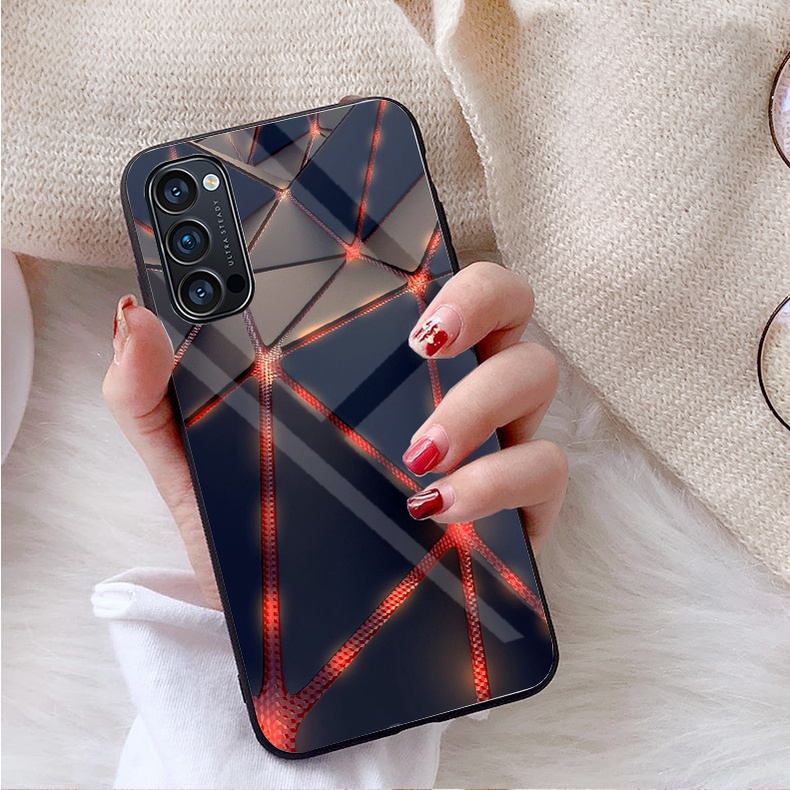 Ốp Lưng OPPO RENO 4,RENO 4 PRO, RENO 5,RENO 6 5G, RENO 6Z 5G Mặt kính gương sáng bóng cao cấp