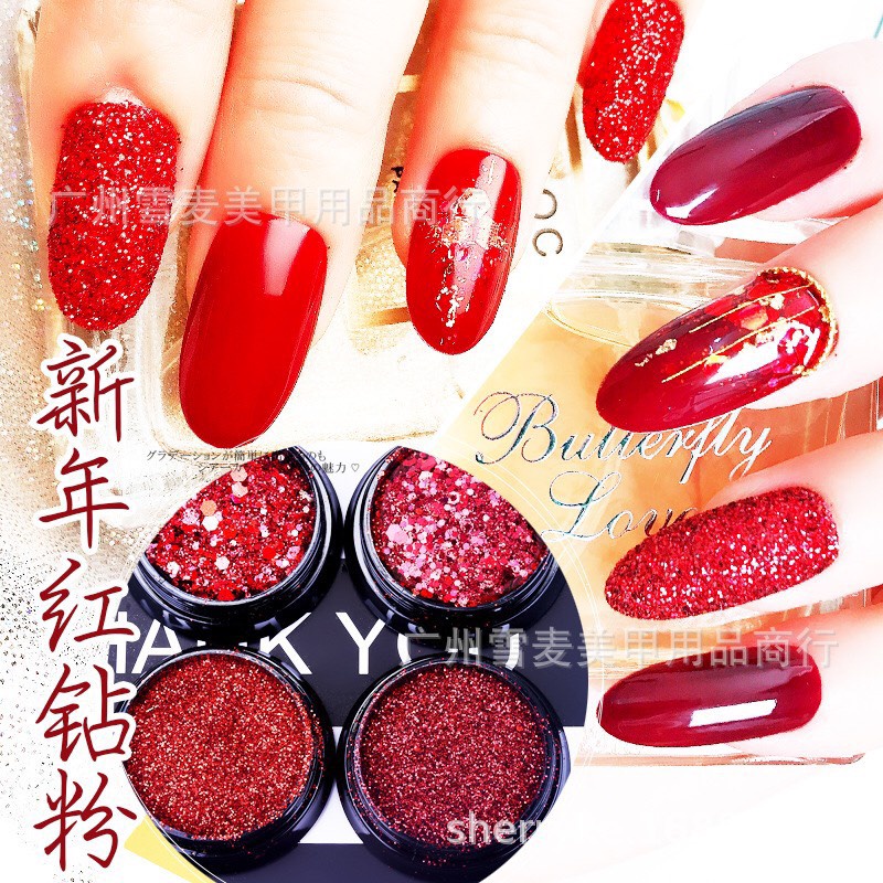 Set nhũ rắc móng nhiều màu