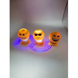 (Có Đèn)Emoji lò xo thú nhún loại có đèn nhấp nháy 7 màu siêu đẹp