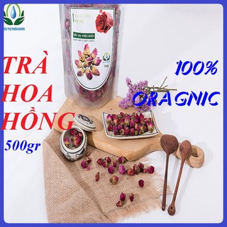 Trà Hoa Hồng nguyên bông sấy khô MỘC SẮC 500gr [Chính Hãng] Giảm cholesterol, tốt tim mạch, đẹp da, giúp ngủ ngon