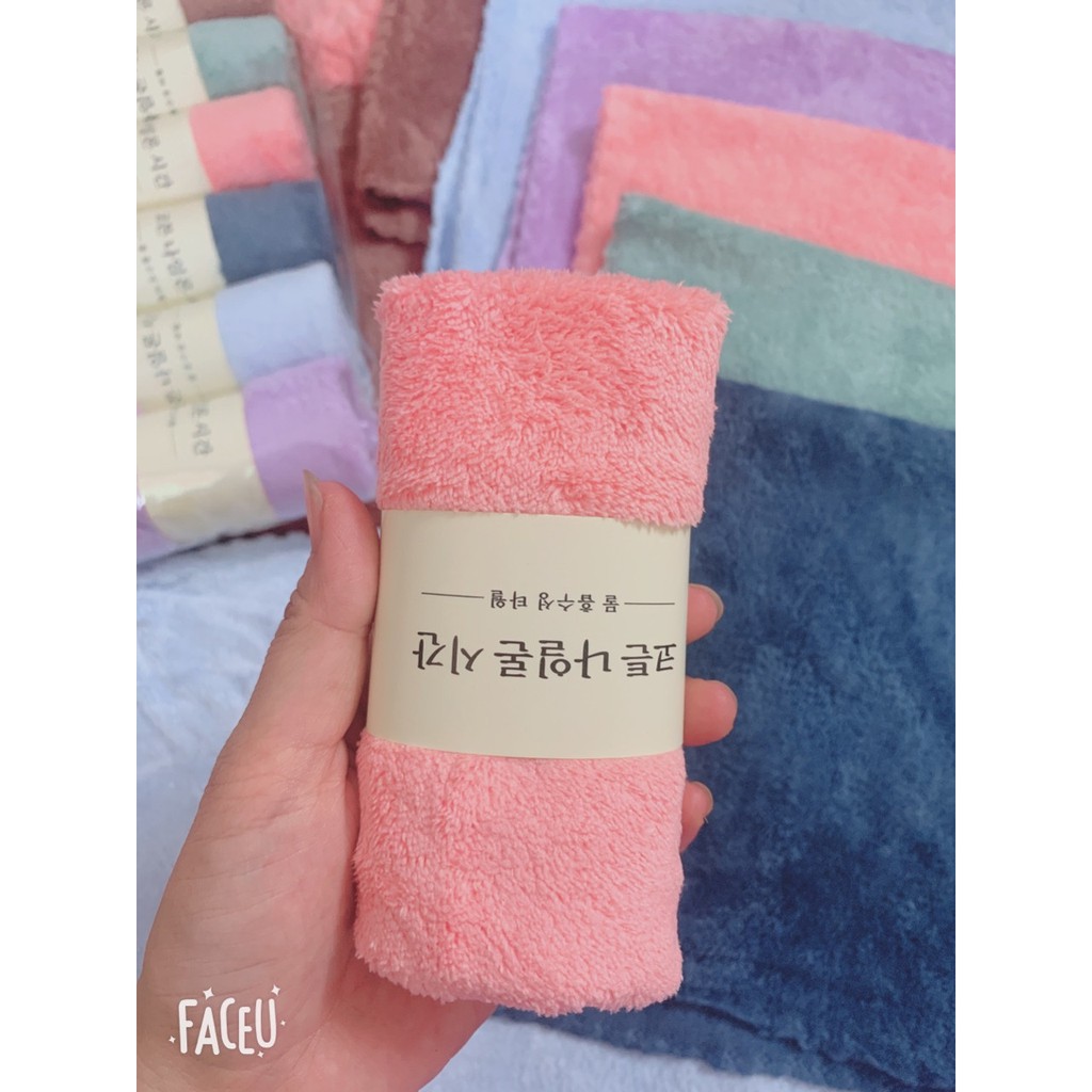 Khăn mặt sợi bông cotton Hàn Quốc siêu thấm  tiện dụng kích thước 30*50