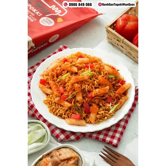 Bánh gạo & Mì Rapokki Vị Cà Chua và vị cay ngọt vị phô mai, bơ hành 260g