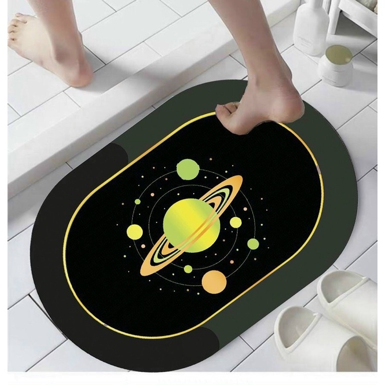 Thảm lau chân chống trơn trượt thấm hút nước, thảm chùi chân họa tiết đẹp loại 1