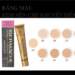 Full màu kem nền dermacol che khuyết điểm diệu kì