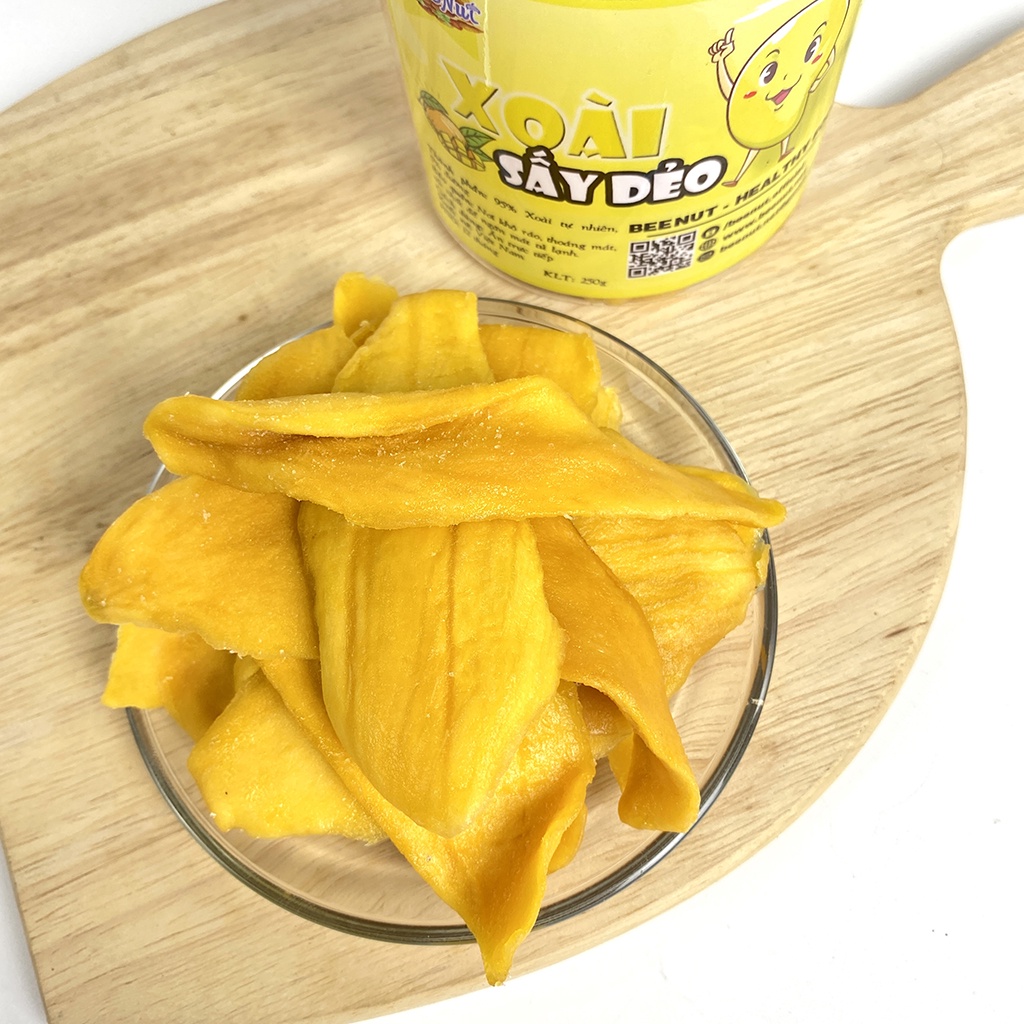 Xoài sấy dẻo thơm ngon chuẩn xuất khẩu, trái sây sấy dẻo Đồ ăn vặt Healthy BeeNut